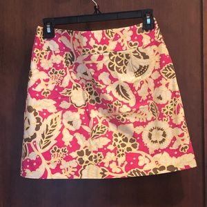 Pink Floral Patterned Skirt